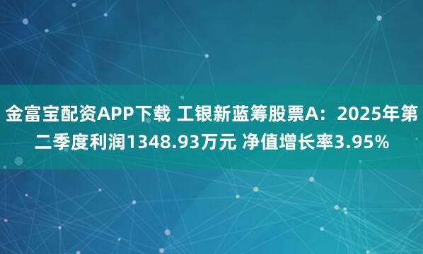 金富宝配资APP下载 工银新蓝筹股票A：2025年第二季度利润1348.93万元 净值增长率3.95%