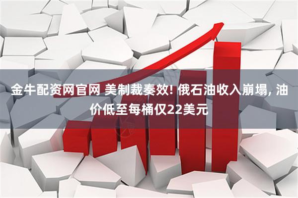 金牛配资网官网 美制裁奏效! 俄石油收入崩塌, 油价低至每桶仅22美元