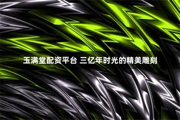 玉满堂配资平台 三亿年时光的精美雕刻